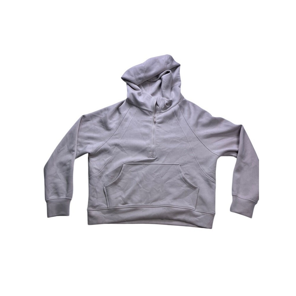 Rae Mode Hoodie Women M Beige‎ 1/4 Zip Scuba Pullover Soft Luxury